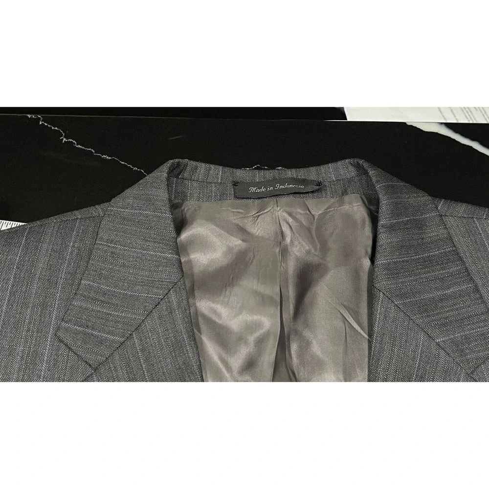 ⁠ Lauren Ralph Lauren Pinstripe Suit Set Wool 40 x 27 52R Old Money Woolmark